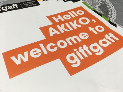 GiffGaff イギリスのSIMカードのお話